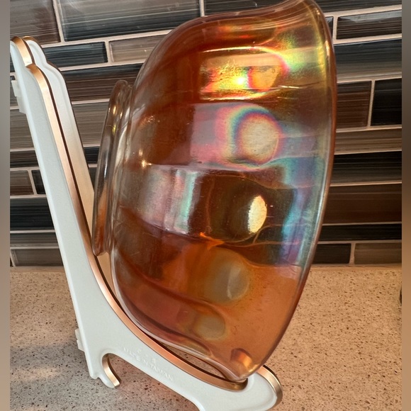 Vintage Orange Carnival Glass Bowl - Picture 4 of 7